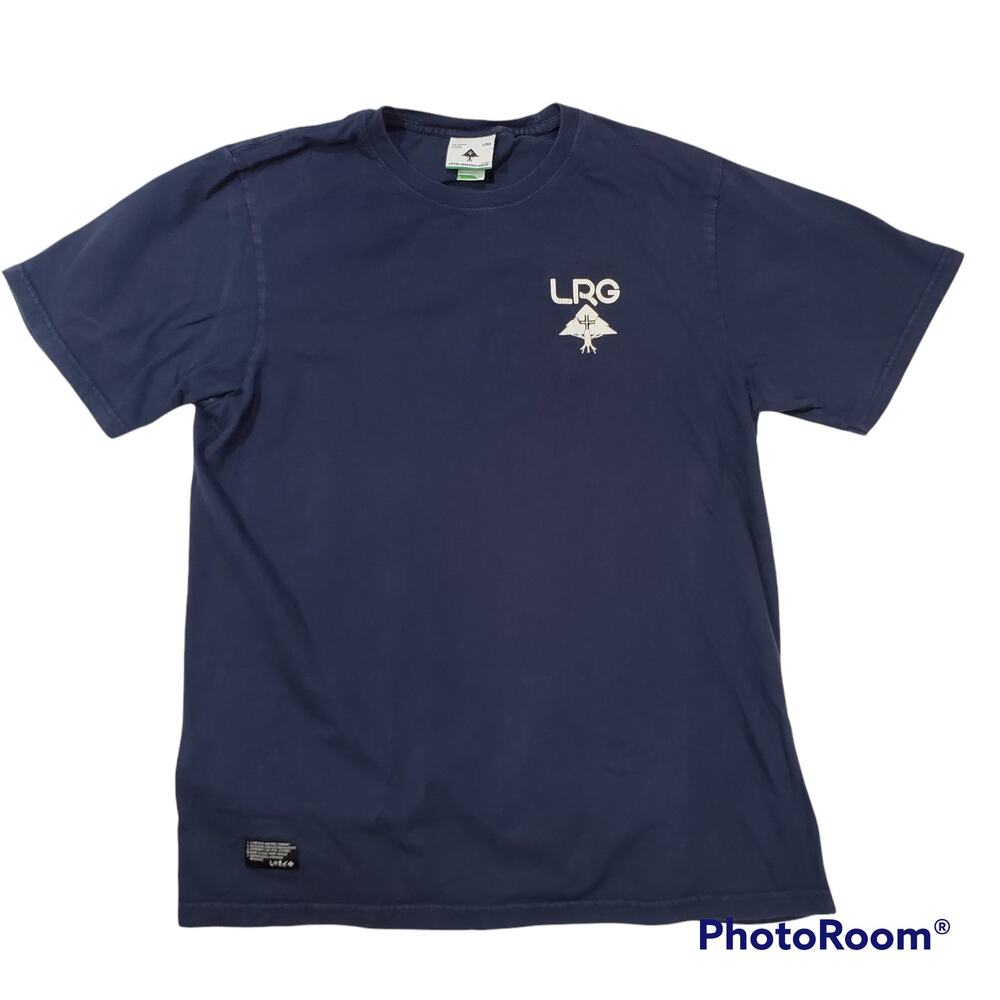 LRG | Blue, Branded Short Sleeve T-shirt | Size Large
